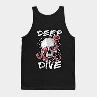 Scuba Diver Skull Octopus Tank Top